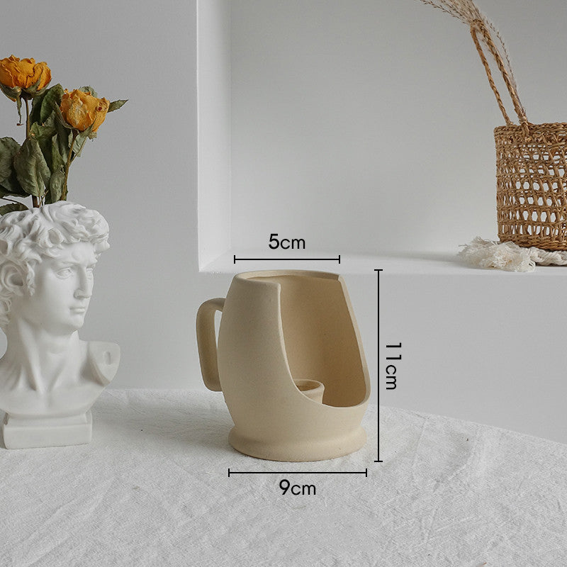 Nordic Matte Ceramic Table Vase – Minimalist Home Decor