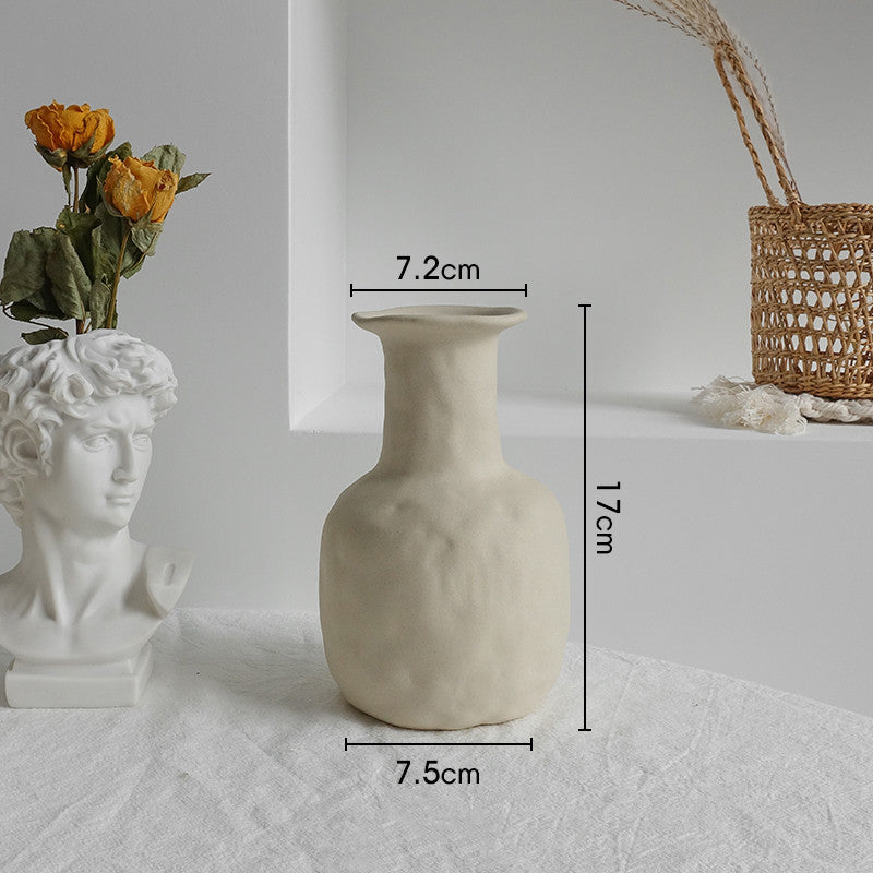 Nordic Matte Ceramic Table Vase – Minimalist Home Decor