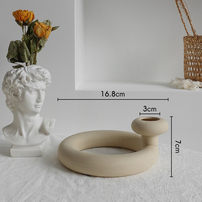 Nordic Matte Ceramic Table Vase – Minimalist Home Decor