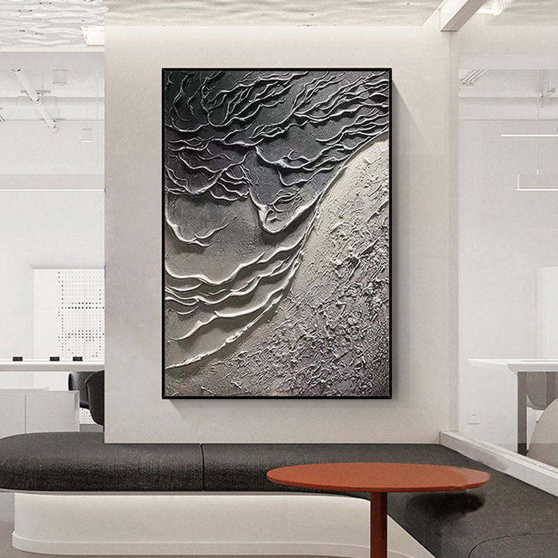 Hand-Painted Abstract Landscape Oil Painting on Canvas