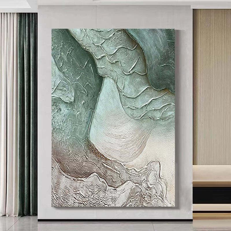 Hand-Painted Abstract Landscape Oil Painting on Canvas