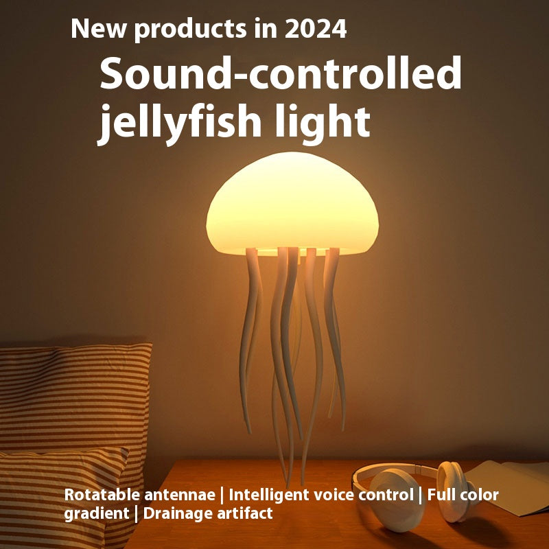 LED Jellyfish Mood Lamp – Smart Night Light for Home Decor