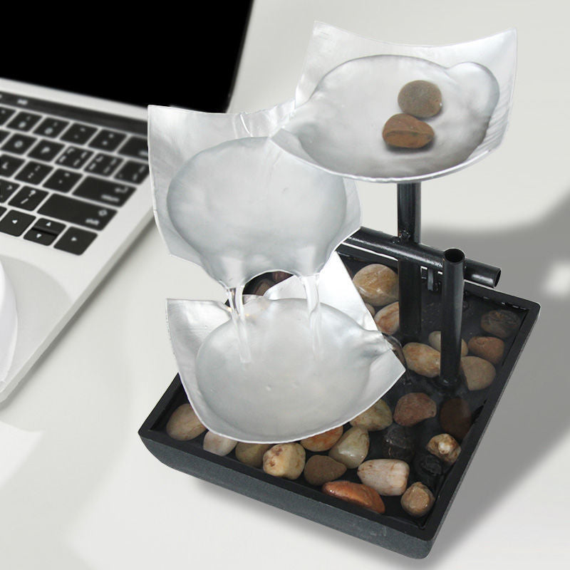 Modern Minimalist Tabletop Fountain – Handmade Decorative Water Feature