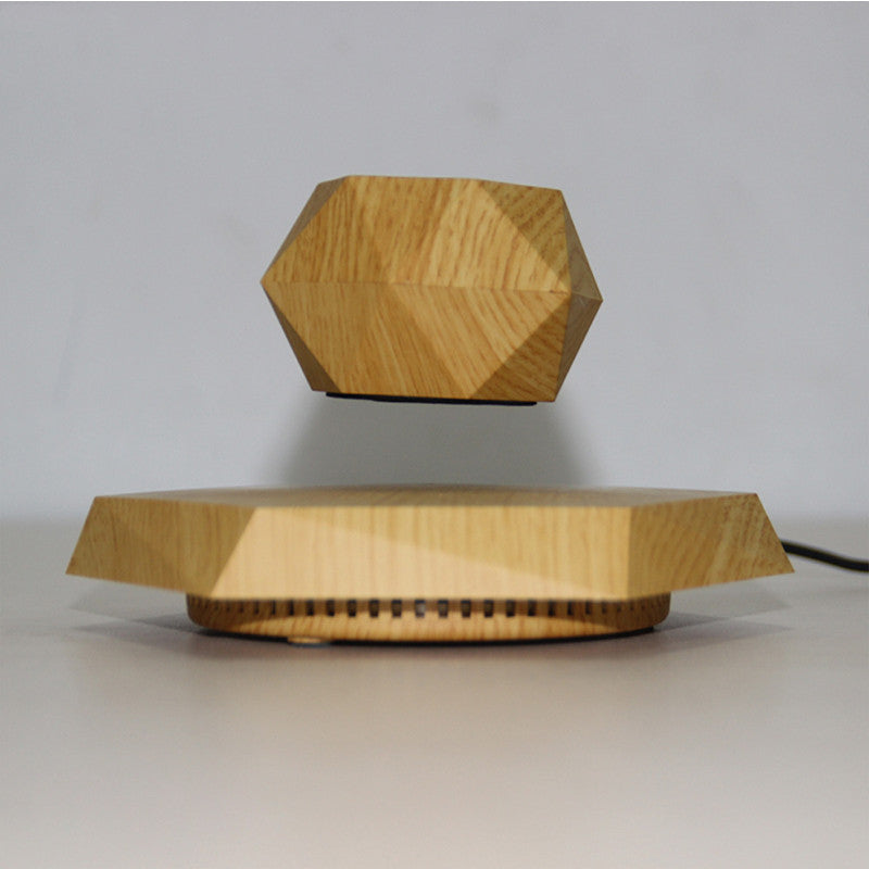 Magnetic Floating Hexagon Wood Grain Pot – Levitating Planter