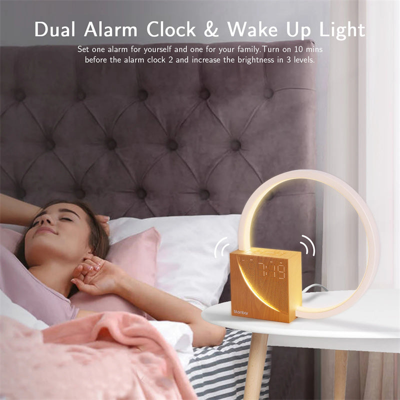 Multifunctional Desk Lamp with Alarm Clock & Natural Sounds