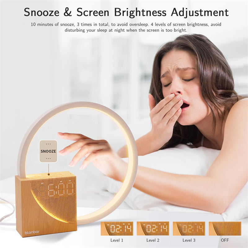 Multifunctional Desk Lamp with Alarm Clock & Natural Sounds