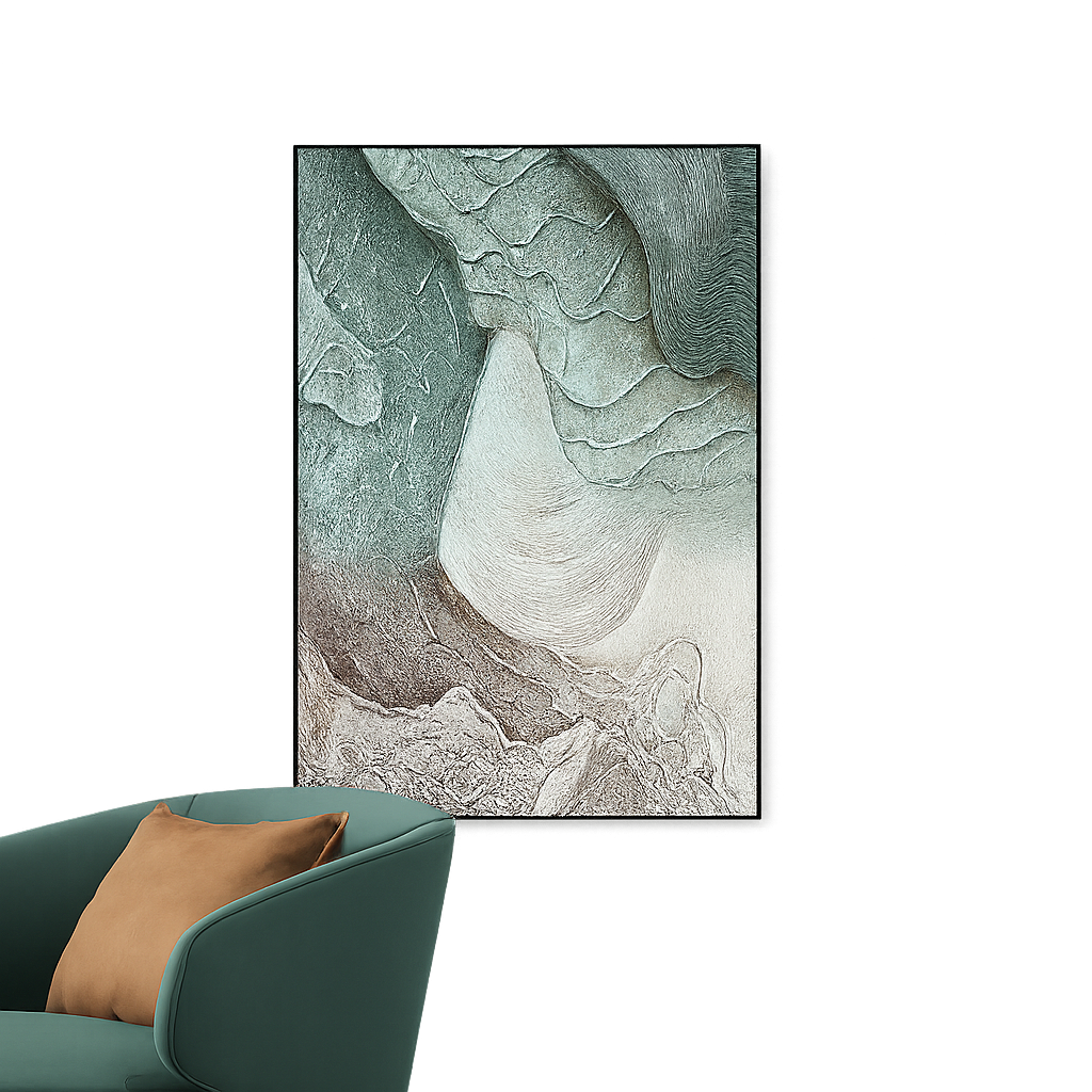 Hand-Painted Abstract Landscape Oil Painting on Canvas