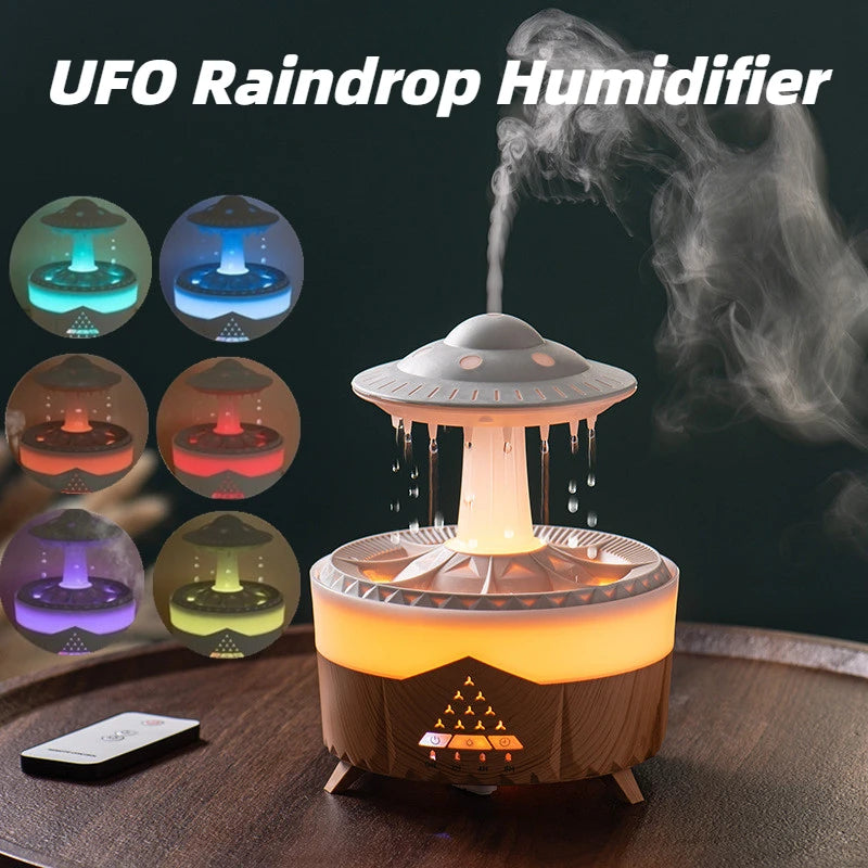 UFO Raindrop Aromatherapy Humidifier – USB Mist Diffuser