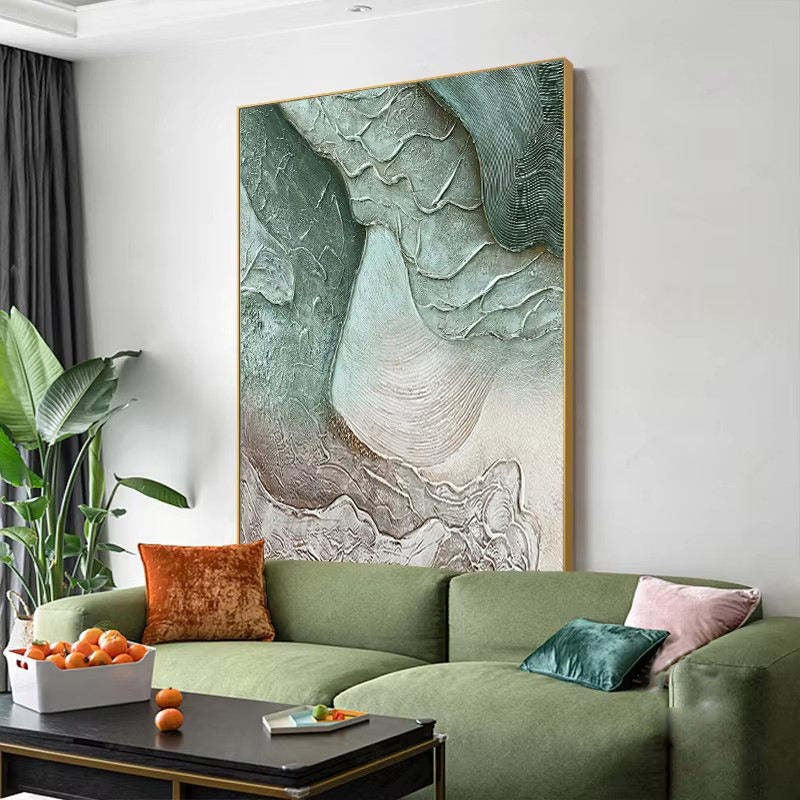 Hand-Painted Abstract Landscape Oil Painting on Canvas