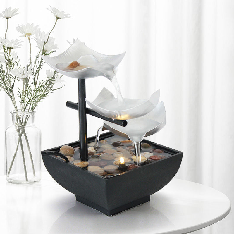 Modern Minimalist Tabletop Fountain – Handmade Decorative Water Feature
