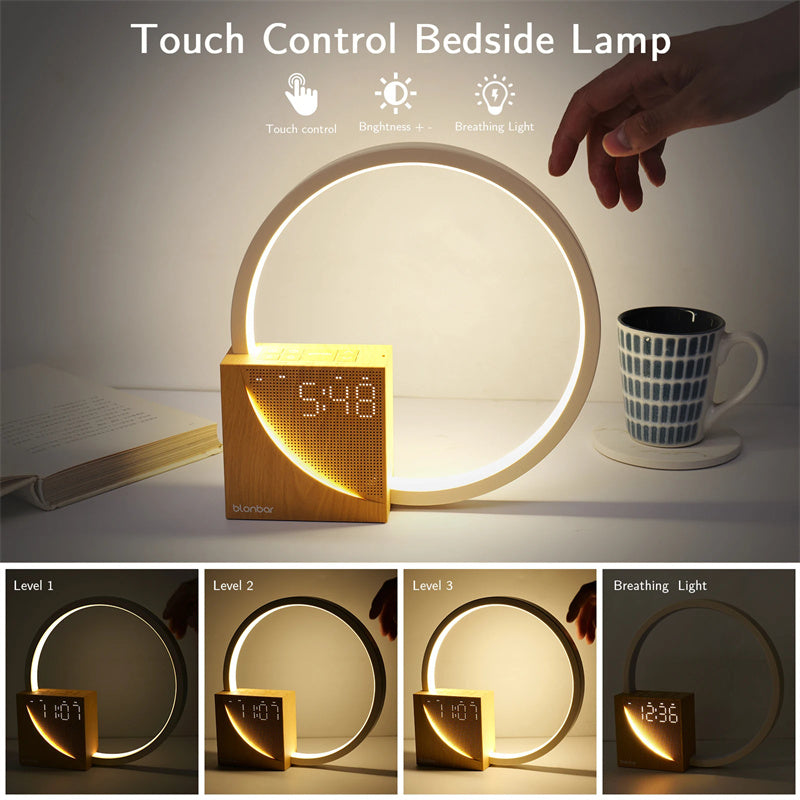 Multifunctional Desk Lamp with Alarm Clock & Natural Sounds